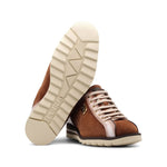 Harris Firenze 1913 Leather & Suede Sneakers Brown