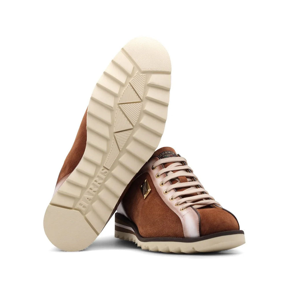 Harris Firenze 1913 Leather & Suede Sneakers Brown