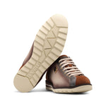 Harris Firenze 1913 Shaded Pierced Leather & Suede Sneakers Caffè