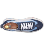 Harris Firenze 1913 Crocodile Print & Suede Sneakers Blue