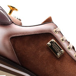 Harris Firenze 1913 Leather & Suede Sneakers Brown