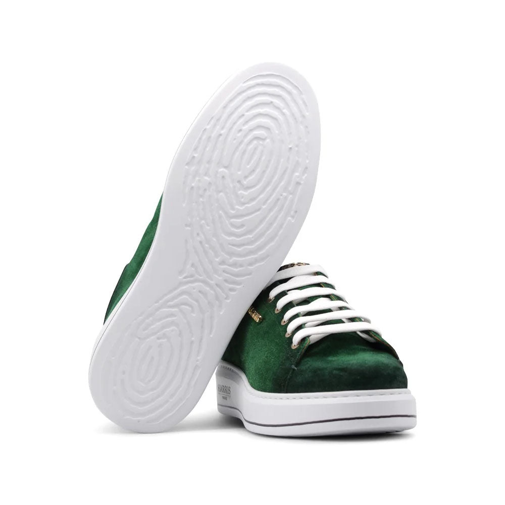 Harris Firenze 1913 Hand Shaded Suede Sneakers Green