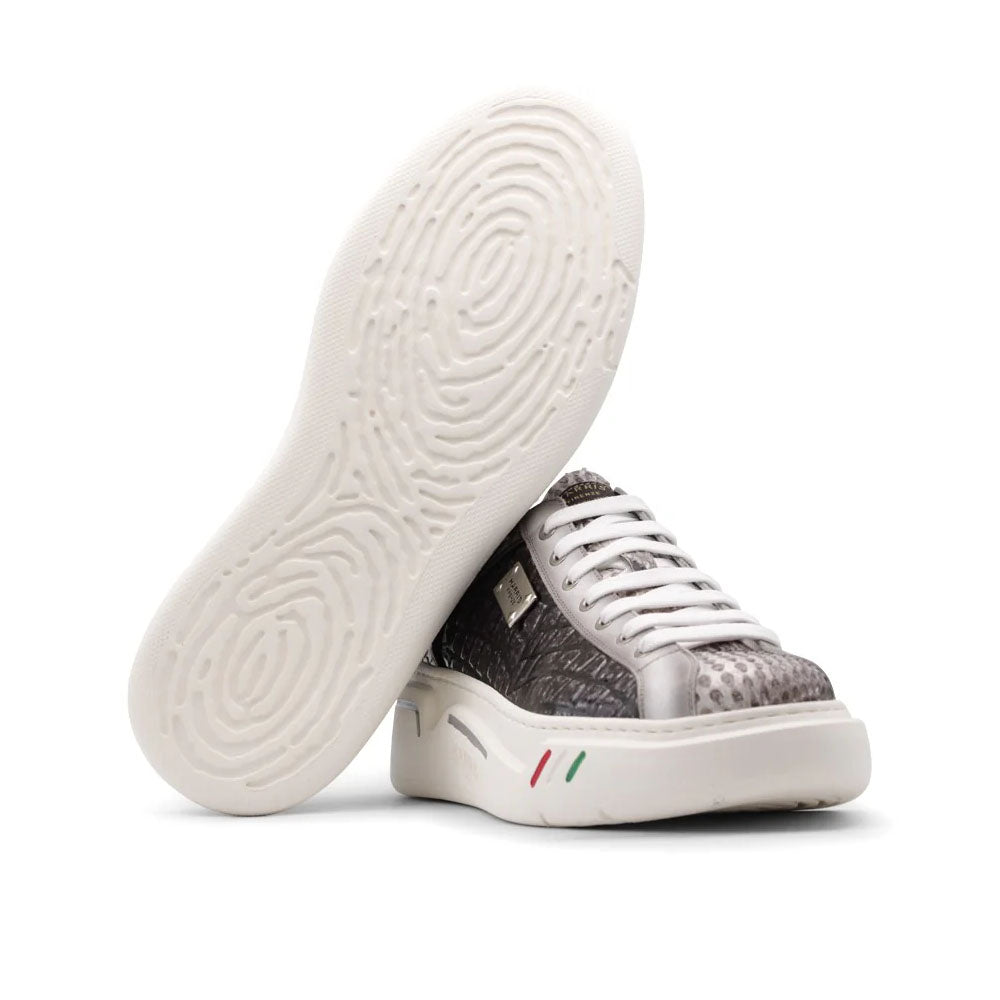 Harris Firenze 1913 Printed Crocodile & Precious Leather Sneakers Black