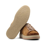 Harris Firenze 1913 Hand Shaded Suede Sneakers Ocra