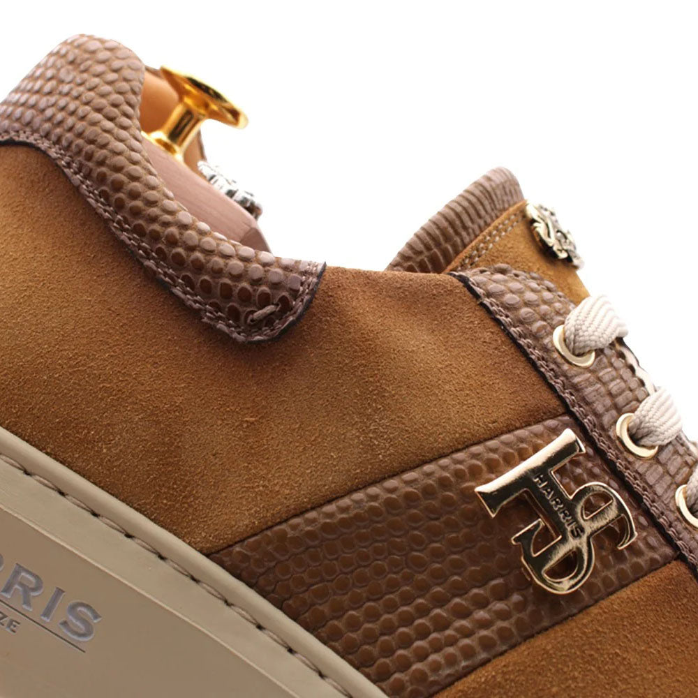 Harris Firenze 1913 Hand Shaded Suede Sneakers Brown