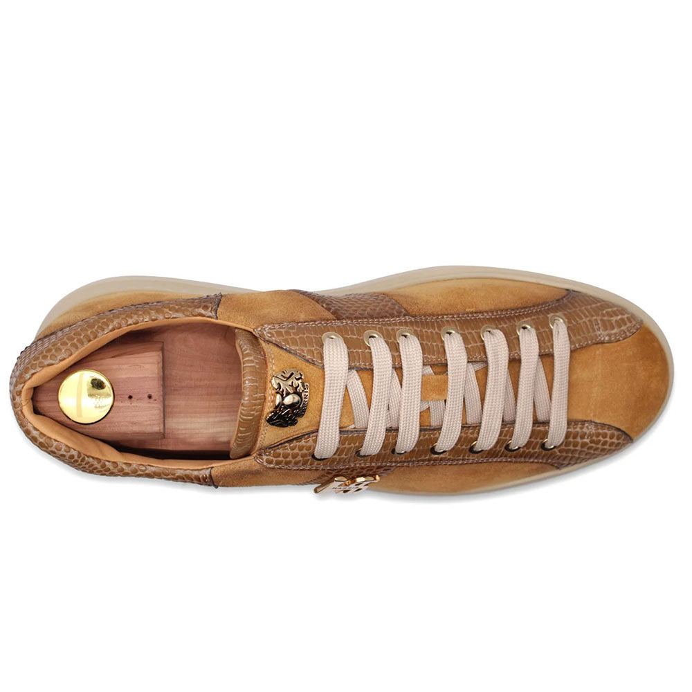 Harris Firenze 1913 Hand Shaded Suede Sneakers Brown
