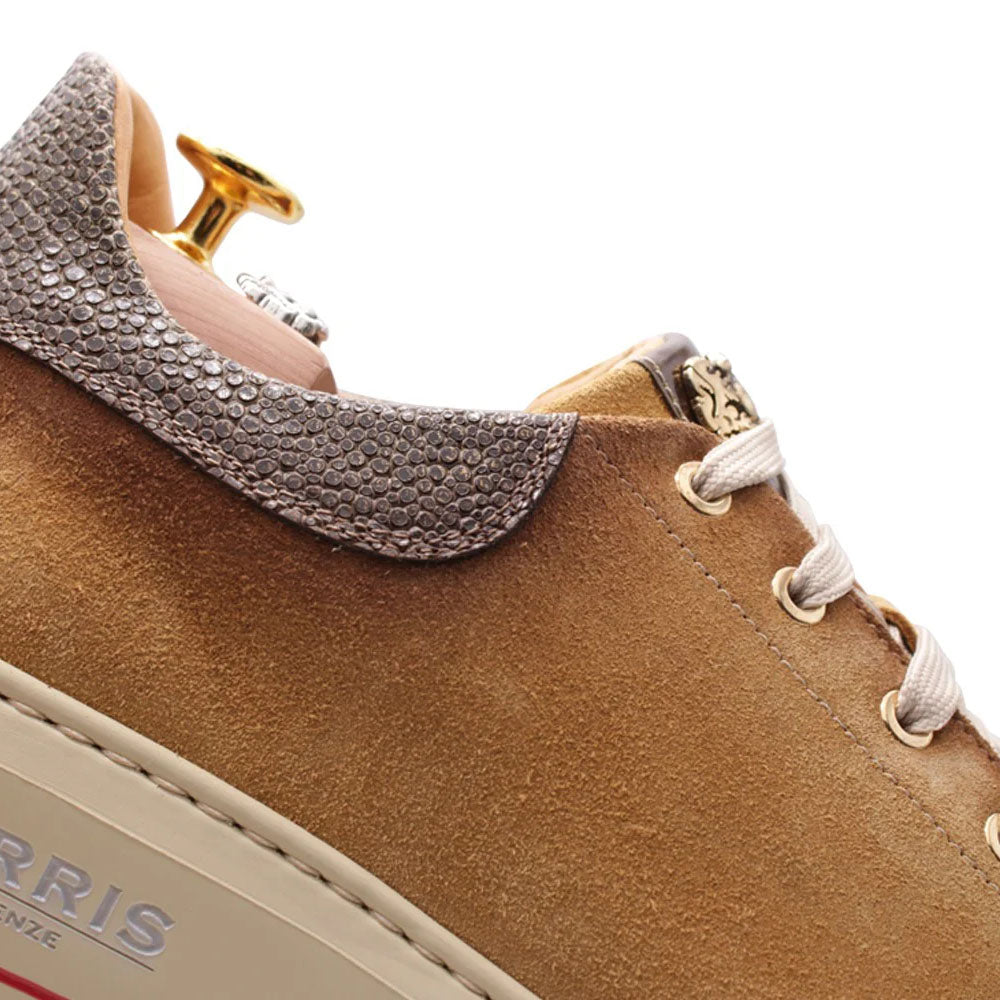 Harris Firenze 1913 Hand Shaded Suede Sneakers Ocra