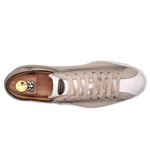 Harris Firenze 1913 Hand Shaped Pierced Leather Sneakers Beige