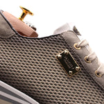 Harris Firenze 1913 Hand Shaped Pierced Leather Sneakers Beige
