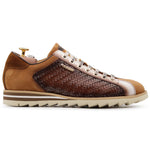 Harris Firenze 1913 Hand-Woven Shaded Leather Sneakers Brown