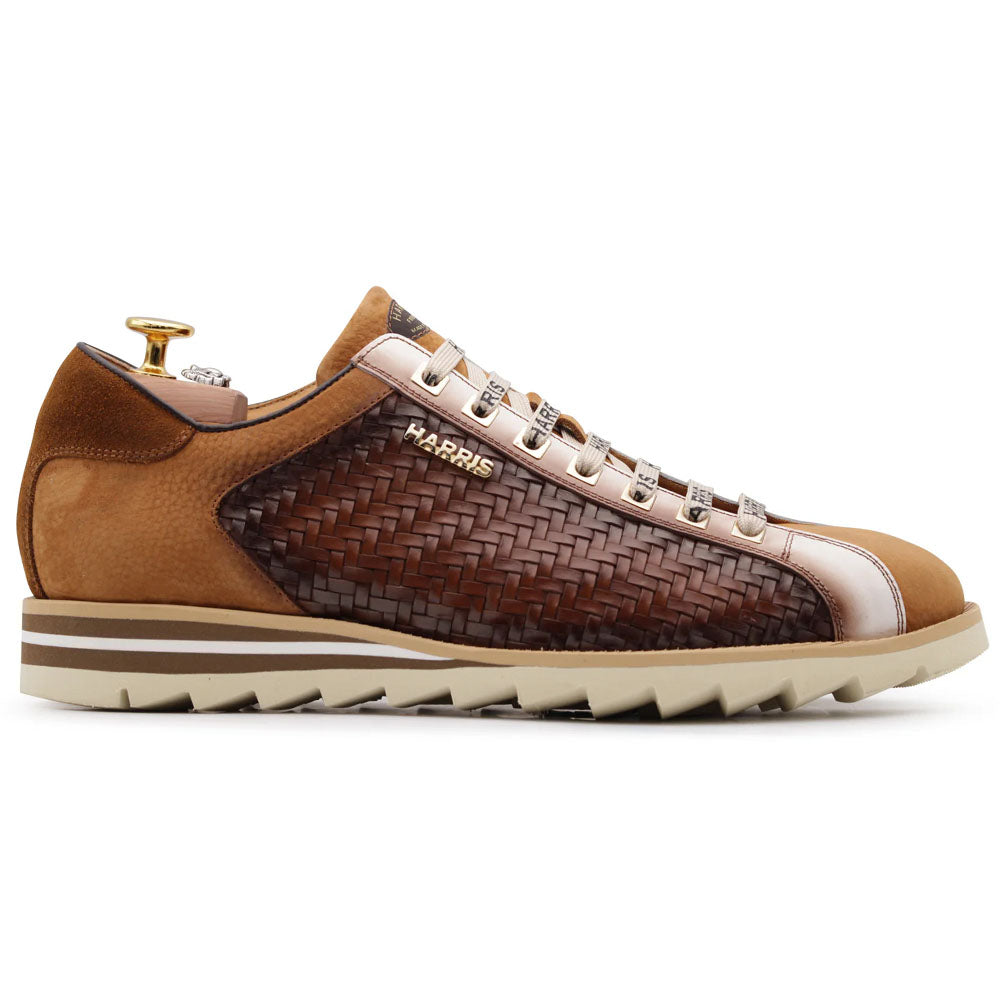Harris Firenze 1913 Hand-Woven Shaded Leather Sneakers Brown