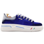 Harris Firenze 1913 Leather & Suede Sneakers Blue