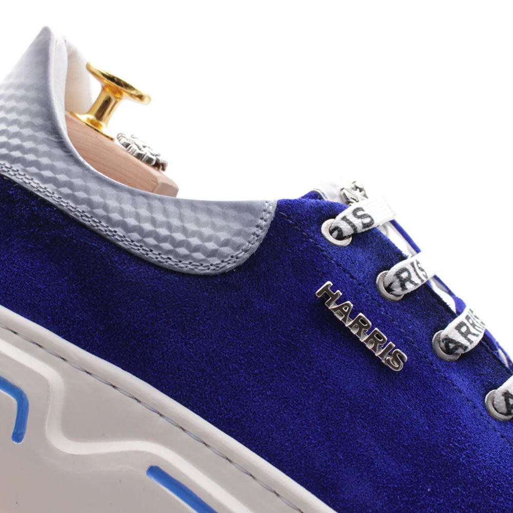 Harris Firenze 1913 Leather & Suede Sneakers Blue