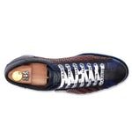 Harris Firenze 1913 Hand-Woven Shaded Leather Sneakers Red
