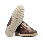 Harris Firenze 1913 Hand-Woven Shaded Leather Sneakers Brown