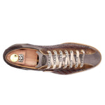 Harris Firenze 1913 Hand-Woven Shaded Leather Sneakers Brown