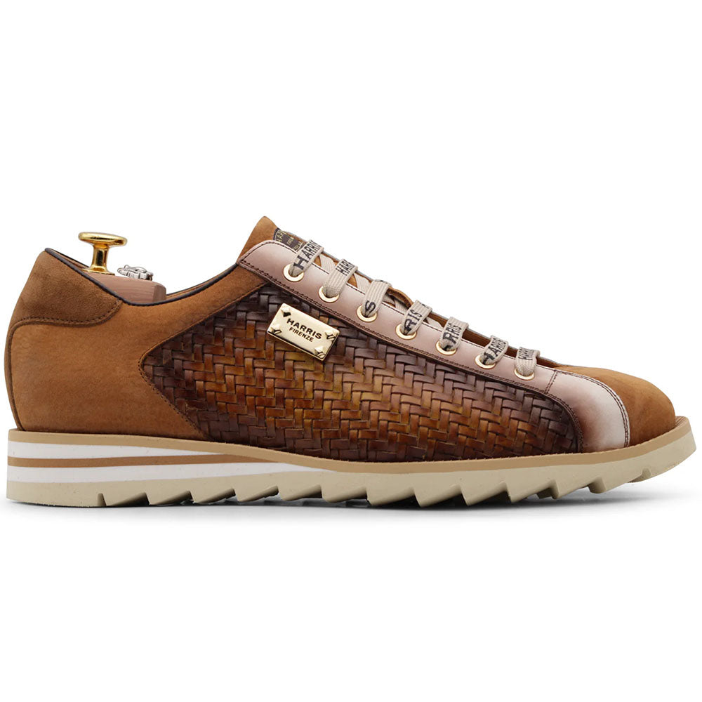Harris Firenze 1913 Hand-Woven Shaded Leather Sneakers Brown