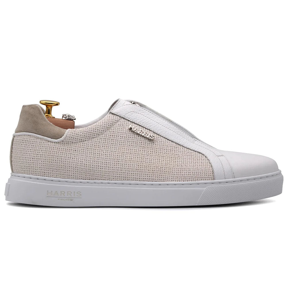 Harris Firenze 1913 Perforated Slip-On Suede Sneakers Beige