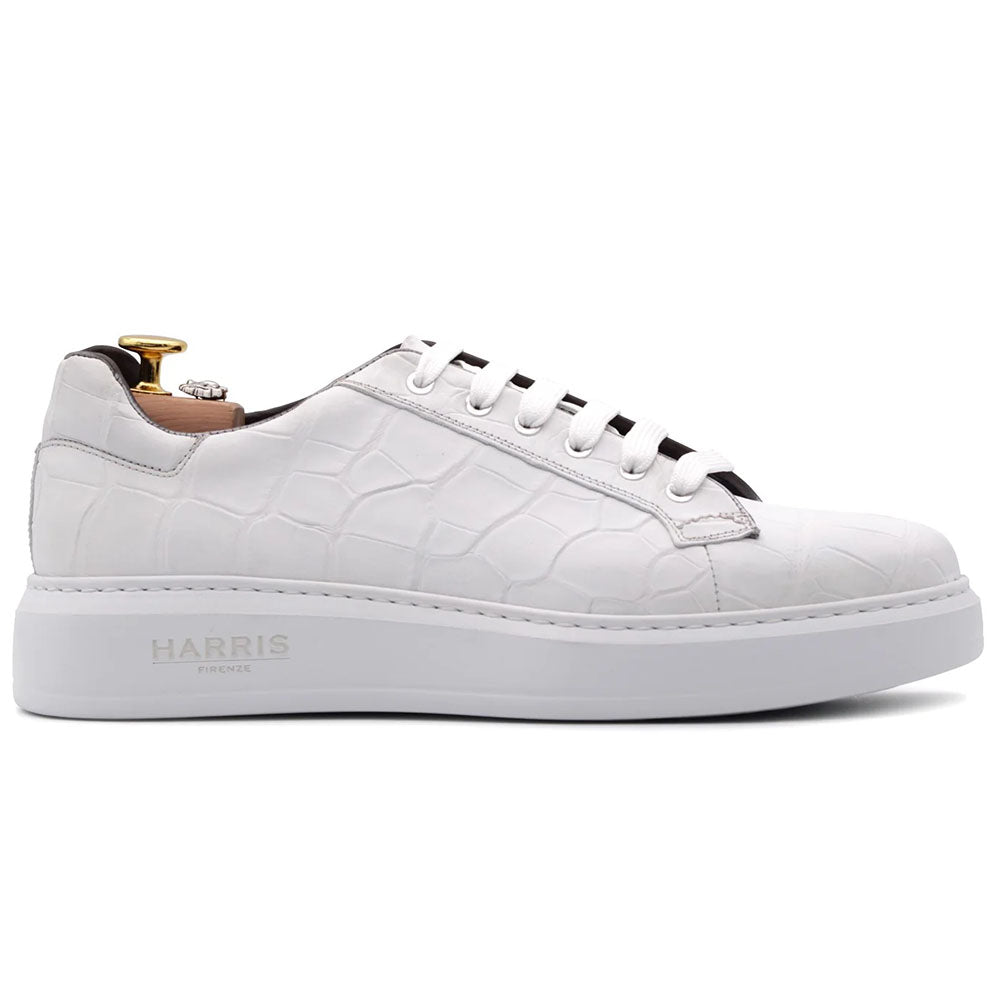 Harris Firenze 1913 Crocodile Sneakers White
