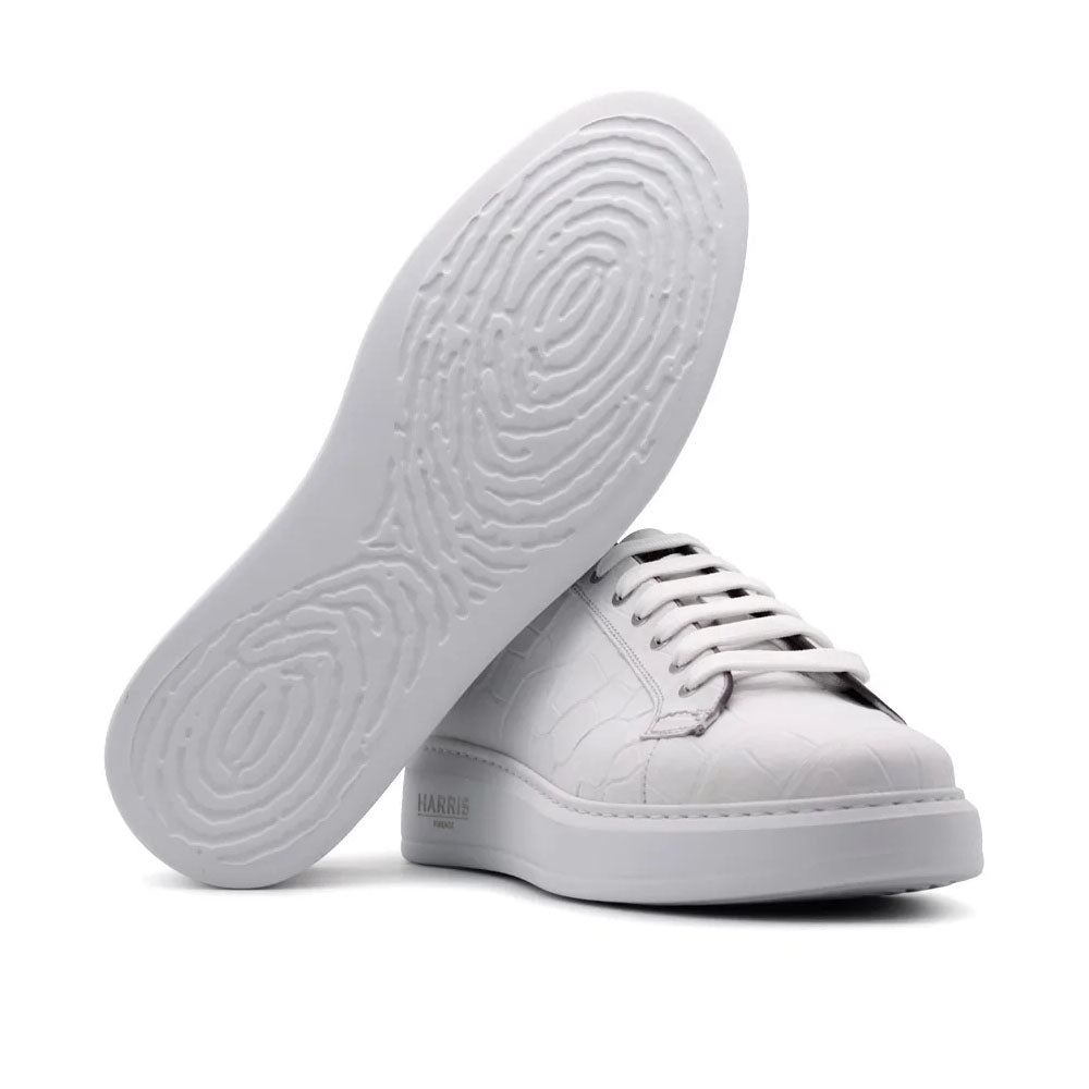 Harris Firenze 1913 Crocodile Sneakers White