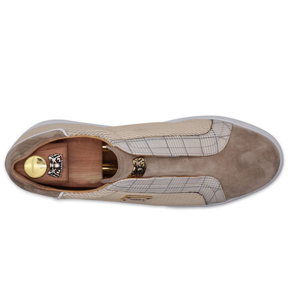 Harris Firenze 1913 Perforated Slip-On Suede Sneakers Brown