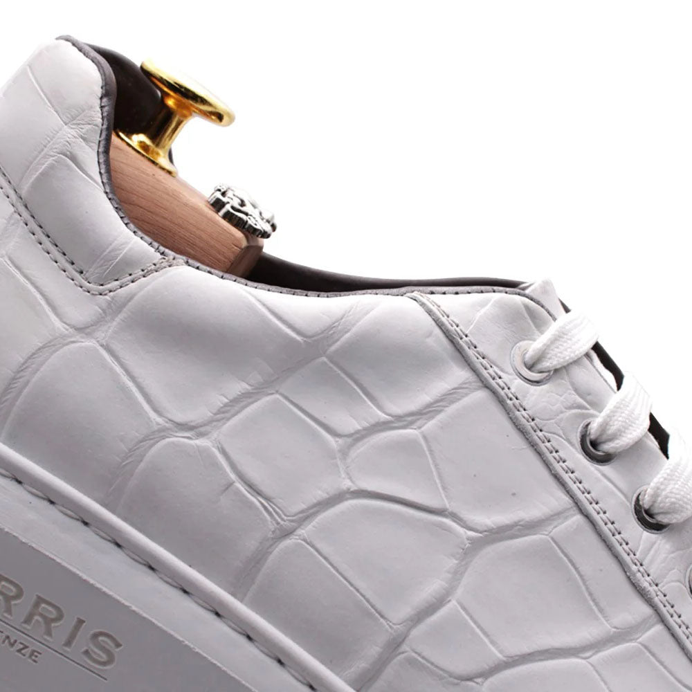 Harris Firenze 1913 Crocodile Sneakers White