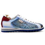 Harris Firenze 1913 Python & Fine Leather Sneakers Blue