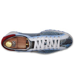 Harris Firenze 1913 Python & Fine Leather Sneakers Blue