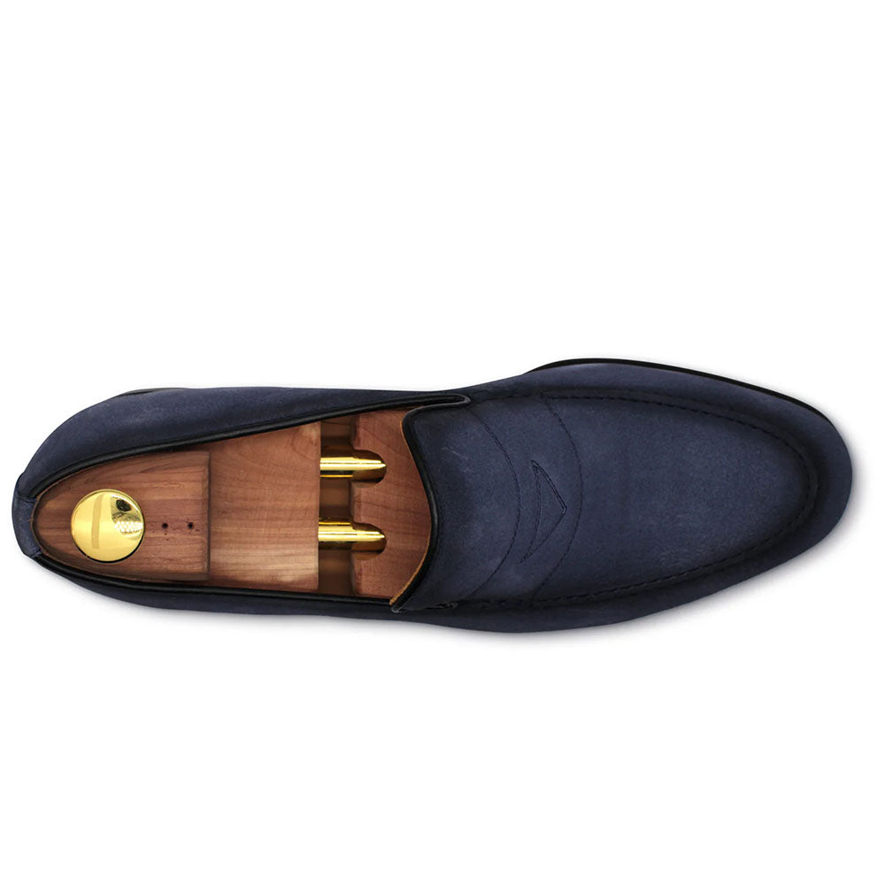 Harris Firenze 1913 Suede Penny Moccasin Blue