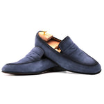 Harris Firenze 1913 Suede Penny Moccasin Blue