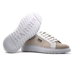 Harris Firenze 1913 Perforated Suede Sneakers Beige