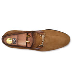 Harris Firenze 1913 Striped Suede Bit Moccasin Tobacco
