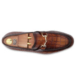 Harris Firenze 1913 Crocodile Print Bit Moccasin Honey