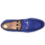 Harris Firenze 1913 Suede Bit Moccasin Electric Blue