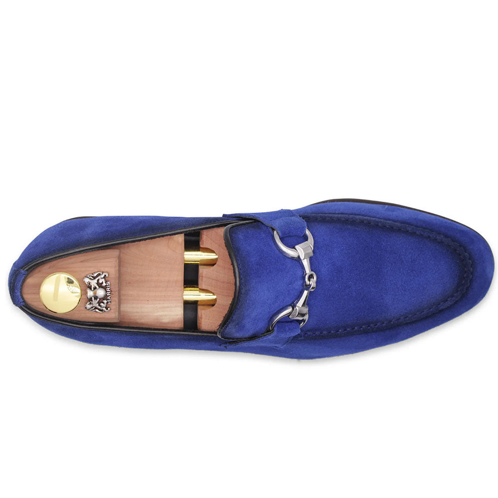 Harris Firenze 1913 Suede Bit Moccasin Electric Blue