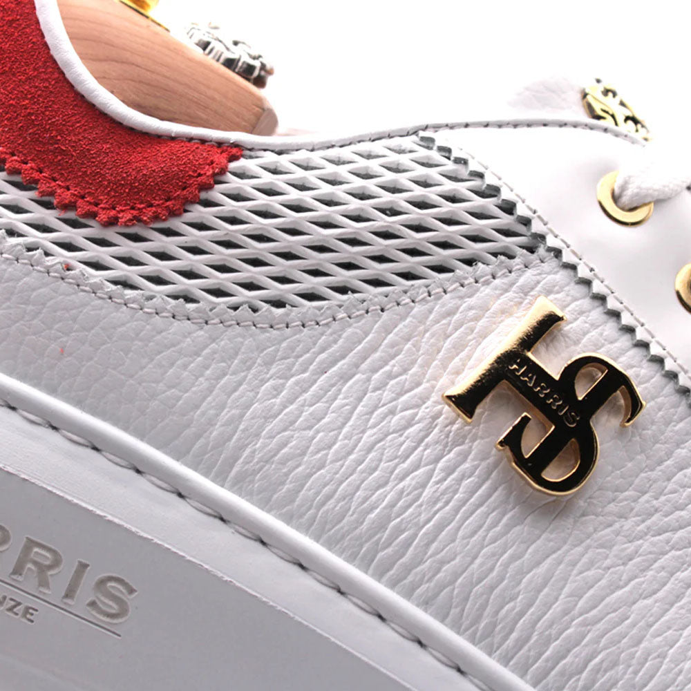 Harris Firenze 1913 Soft Leather Sneakers White /Red