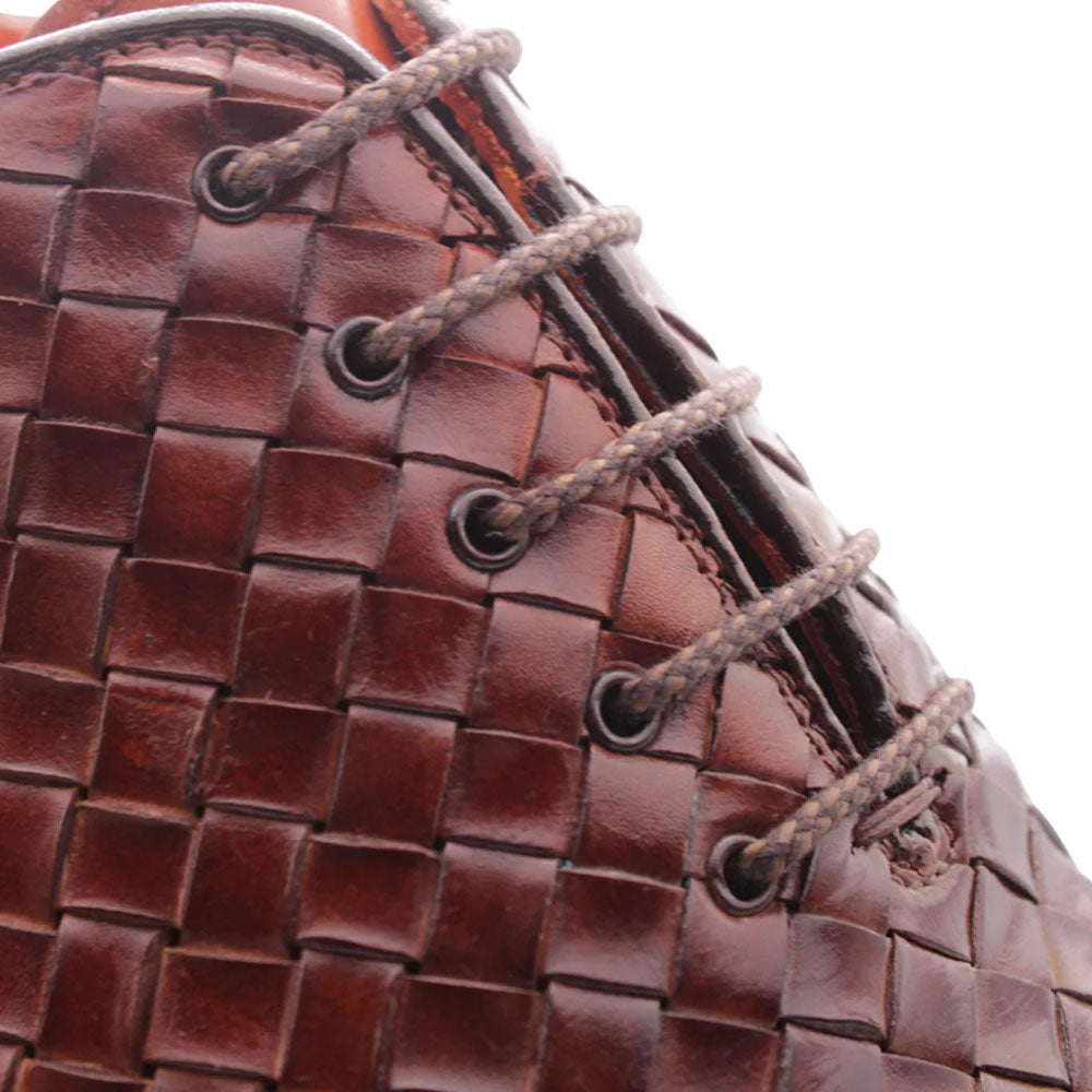 Harris Firenze 1913 Hand Woven Shaded Leather Oxford Brown