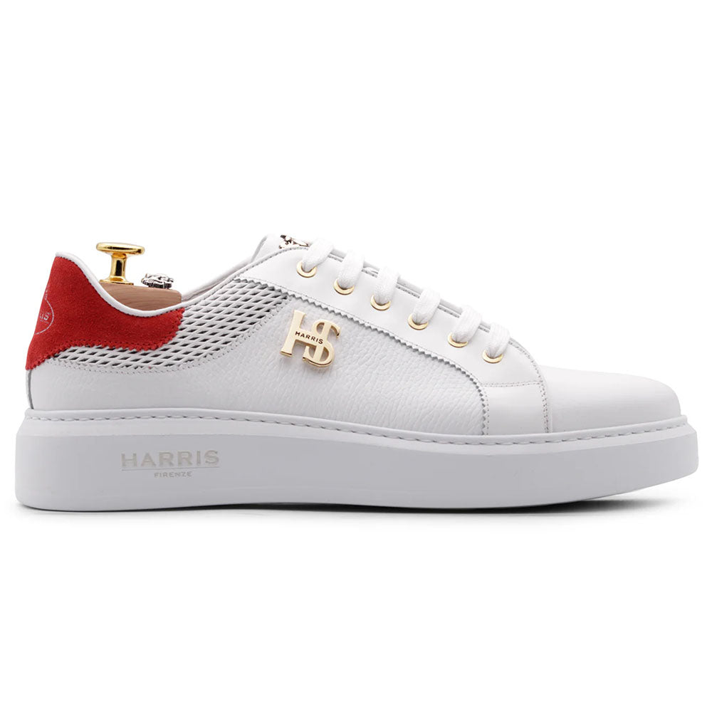 Harris Firenze 1913 Soft Leather Sneakers White /Red