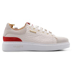Harris Firenze 1913 Soft Leather Sneakers Beige /Red
