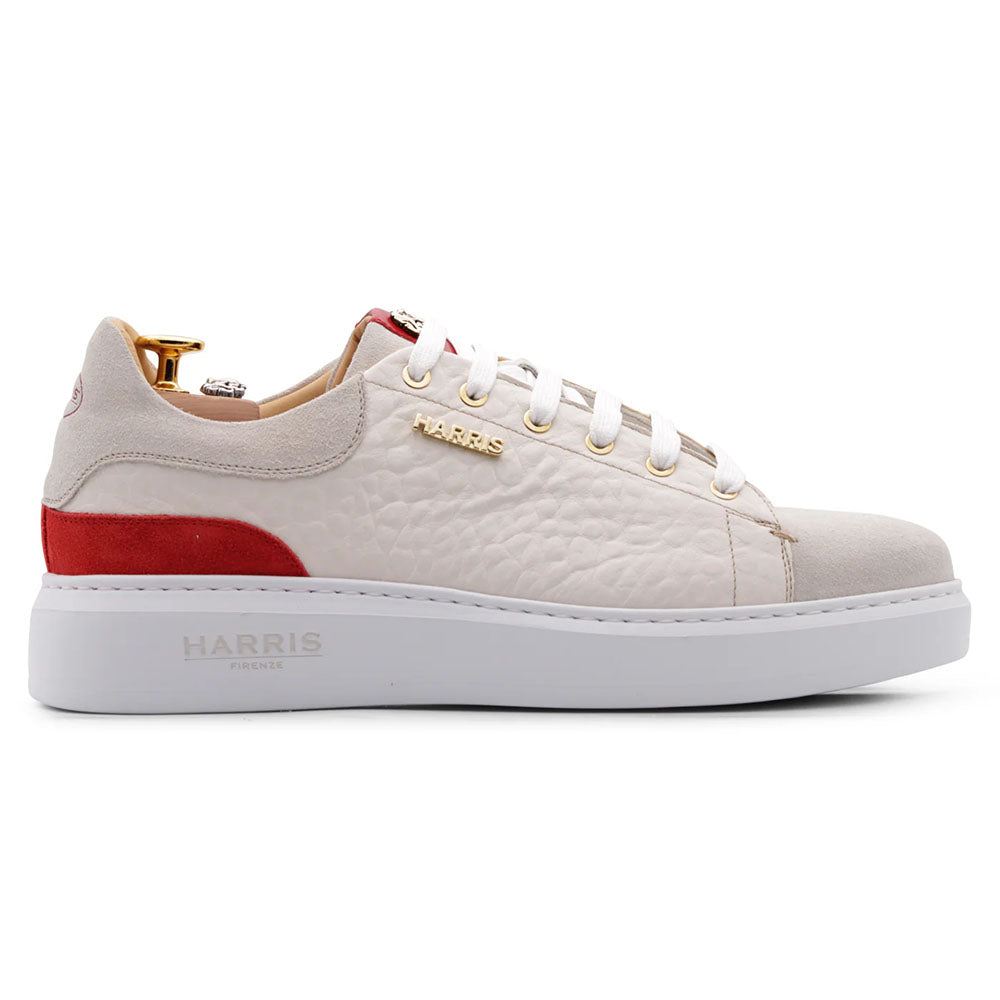 Harris Firenze 1913 Soft Leather Sneakers Beige /Red