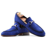 Harris Firenze 1913 Suede Bit Moccasin Electric Blue