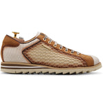 Harris Firenze 1913 Python & Raffia Sneakers Brown