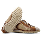 Harris Firenze 1913 Python & Raffia Sneakers Brown