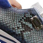 Harris Firenze 1913 Fine Leather Python Sneakers Celestial