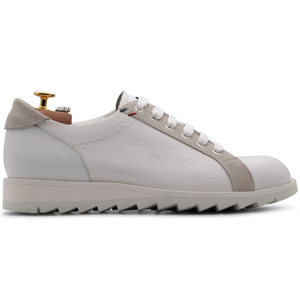 Harris Firenze 1913 Printed Leather Sneakers White