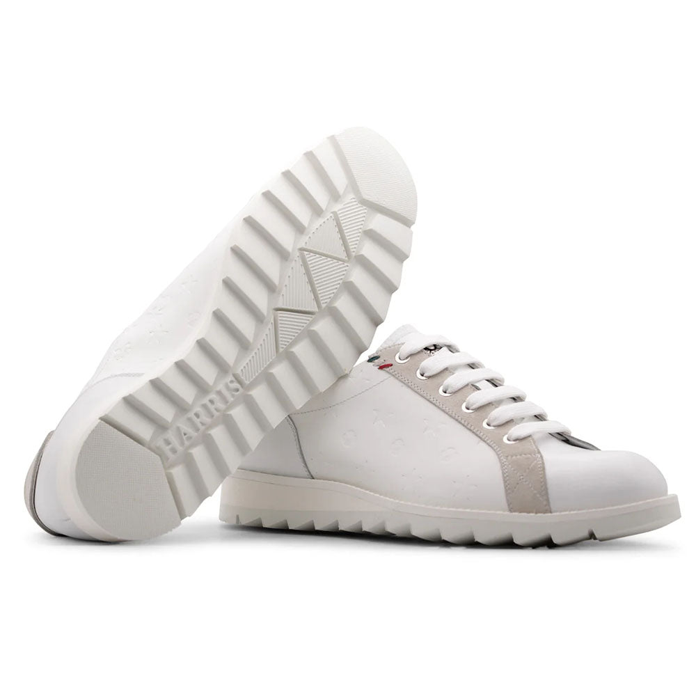 Harris Firenze 1913 Printed Leather Sneakers White