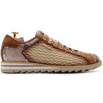 Harris Firenze 1913 Python & Raffia Sneakers Brown
