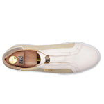 Harris Firenze 1913 Leather & Raffia Slip-On Sneakers White