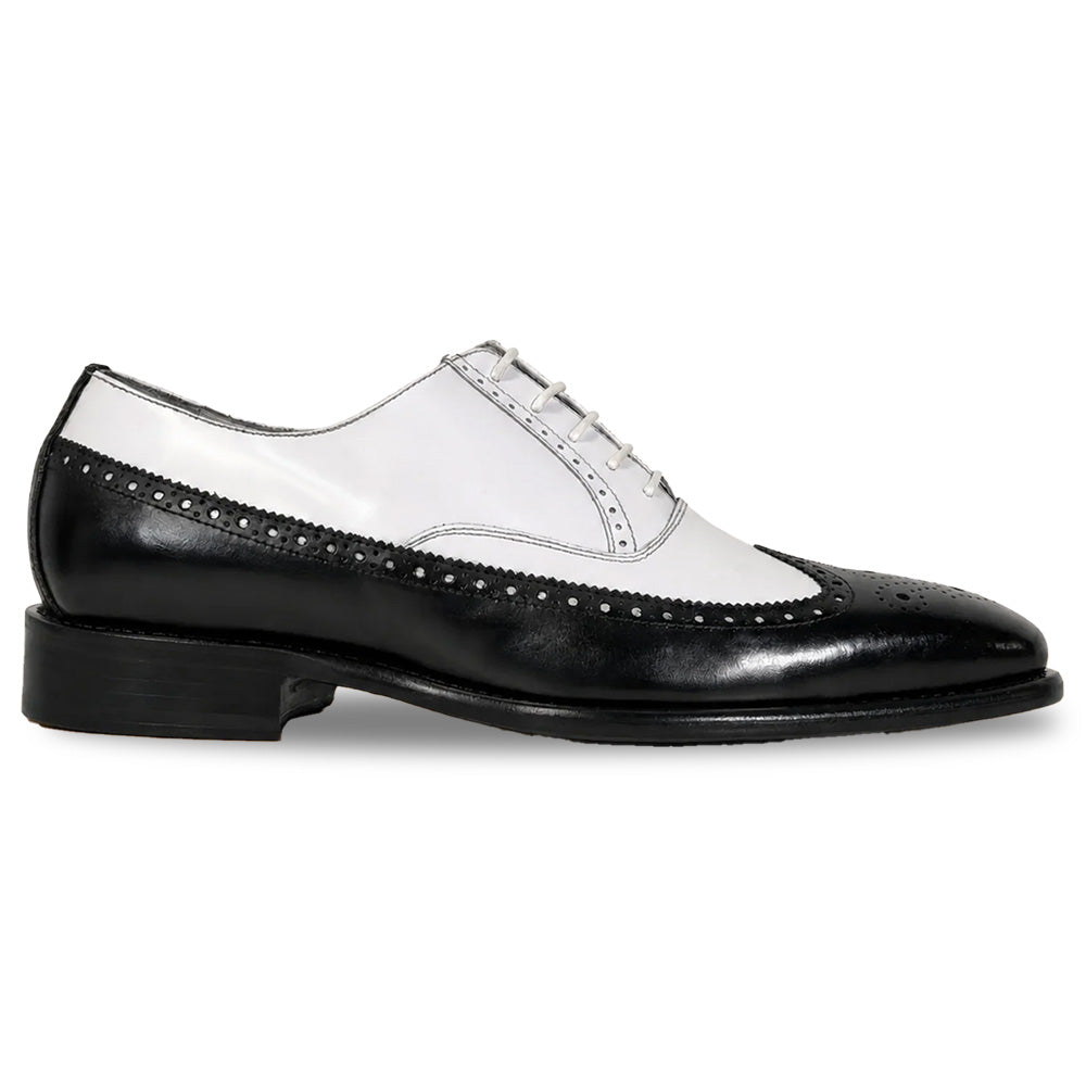 Calzoleria Toscana Caldes Spectator Wingtip Oxford Black / White