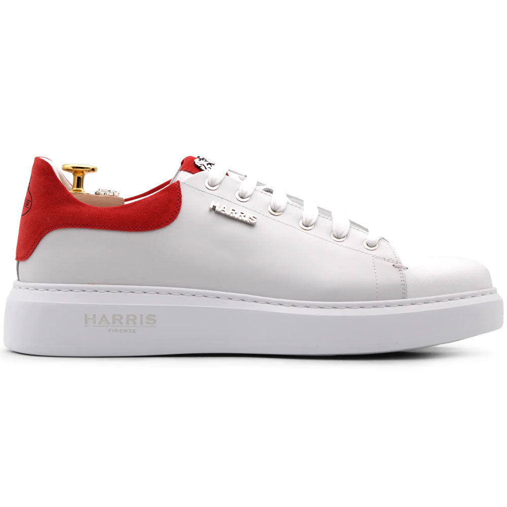 Harris Firenze 1913 Soft Leather Sneakers White /Red